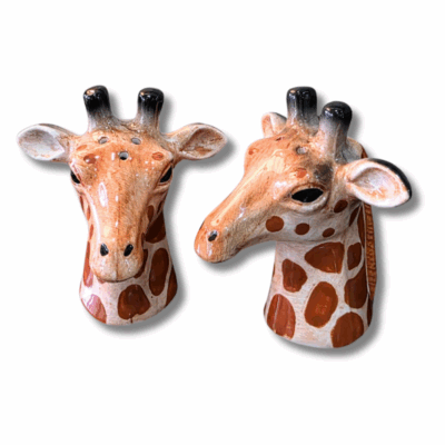 Ceramic Giraffe Salt And Pepper Shakers
