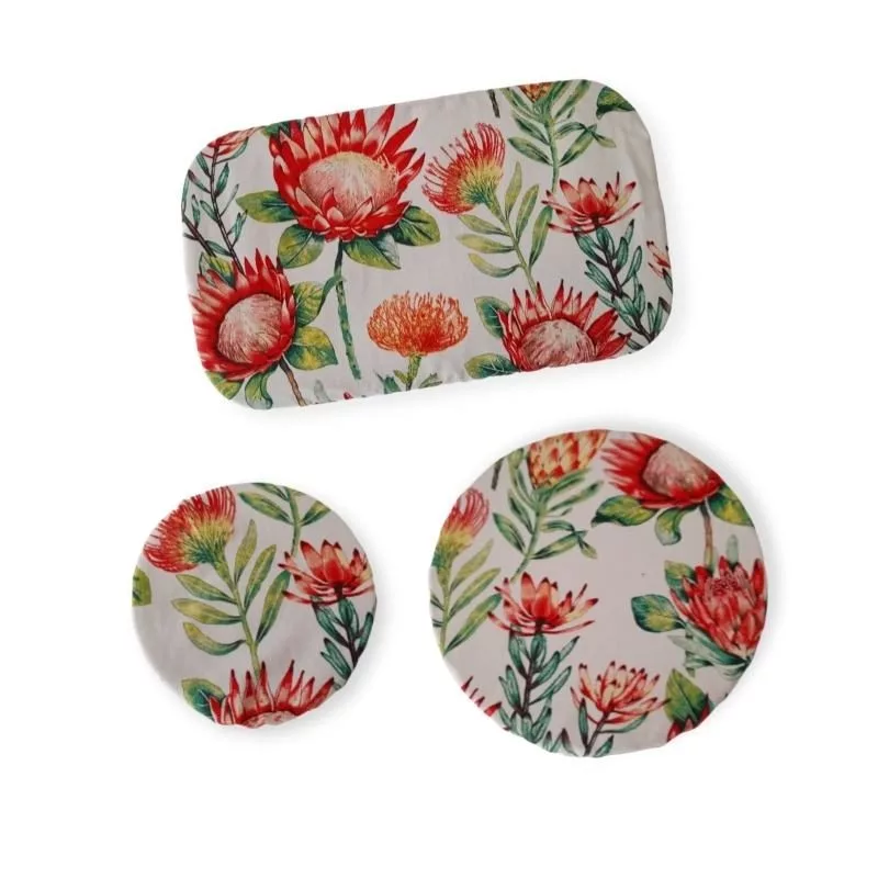 Ecoelephant Cotton Protea and Fynbos Dish Cover Set